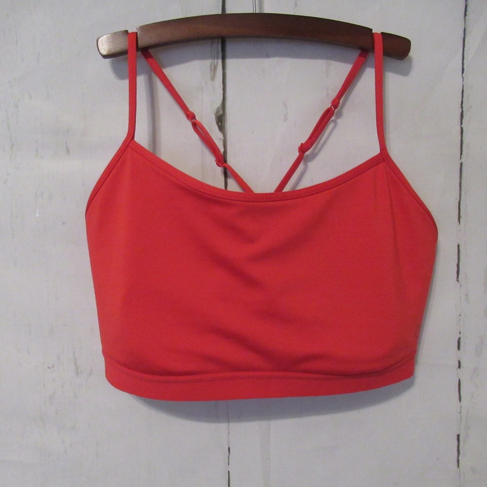 Calia Sports Bra XL Red Seamless Strappy Active Yoga Running